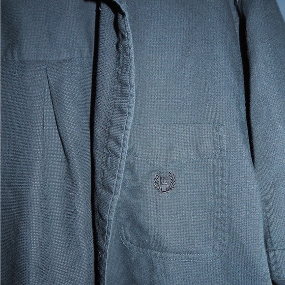 CHAMPS textured button-up Navy Blue Large - Picture 2 of 4